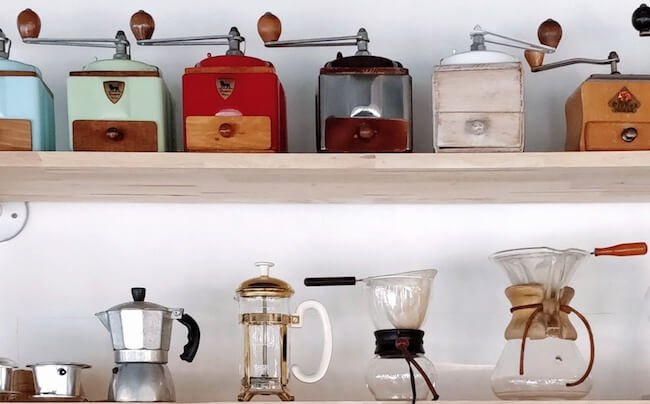 collection of coffee gadgets