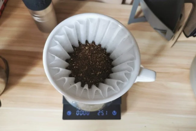 drip coffee bloom