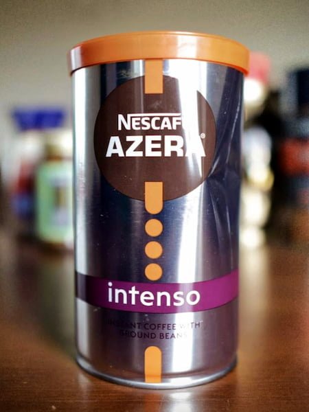 Nescafe Azera on table with the other instant coffee brands behind