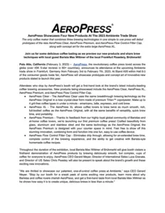 aeropress press release