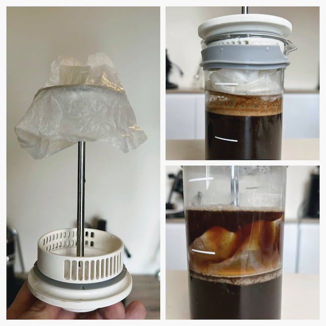 paperfiltered french press collage explanation